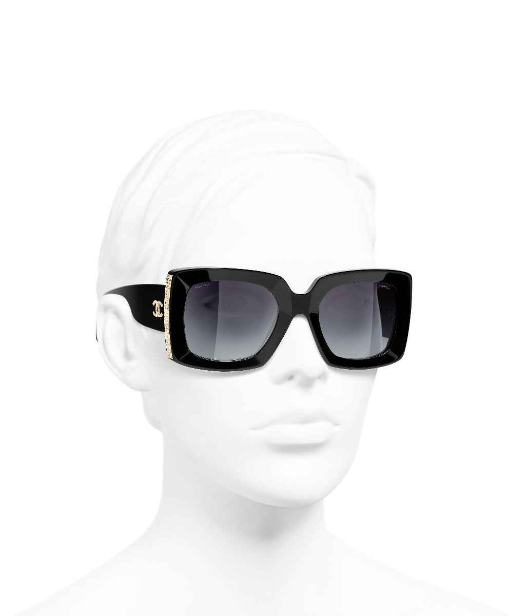 CHANEL 5435 Rectangle Acetate Sunglasses | Fashion Eyewear