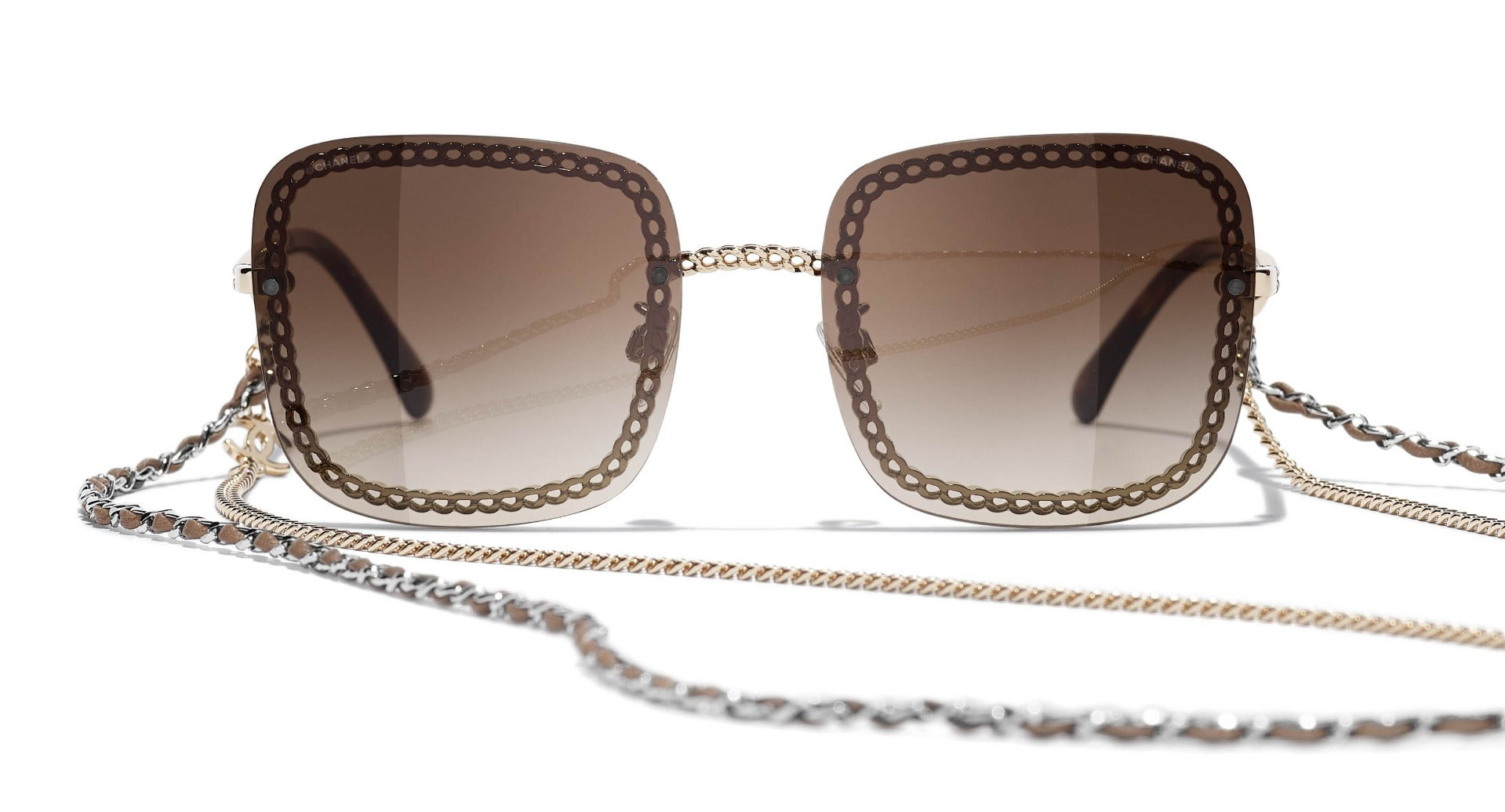 Sunglasses Chanel Triple Chaîne Gold CH4245 C125/S6 58-18 Gradient in stock, Price 454,17 €