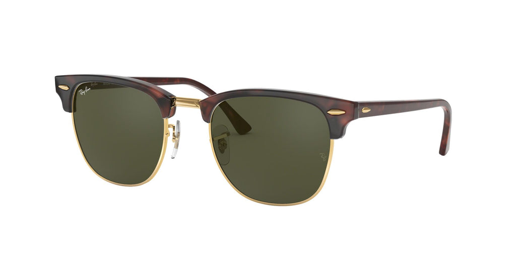 Ray-Ban Clubmaster RB3016 Dark-Tortoise-Green-1 #colour_dark-tortoise-green-1