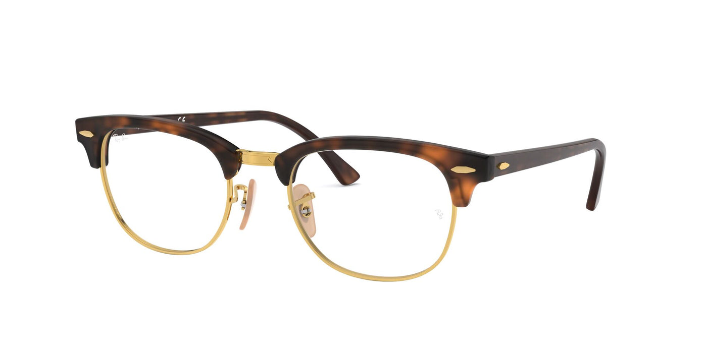 Ray-Ban Clubmaster RB5154 Dark-Tortoise-Gold #colour_dark-tortoise-gold