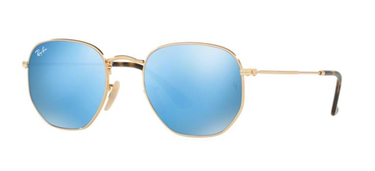 Ray-Ban Hexagonal RB3548N Gold/Blue #colour_gold-blue