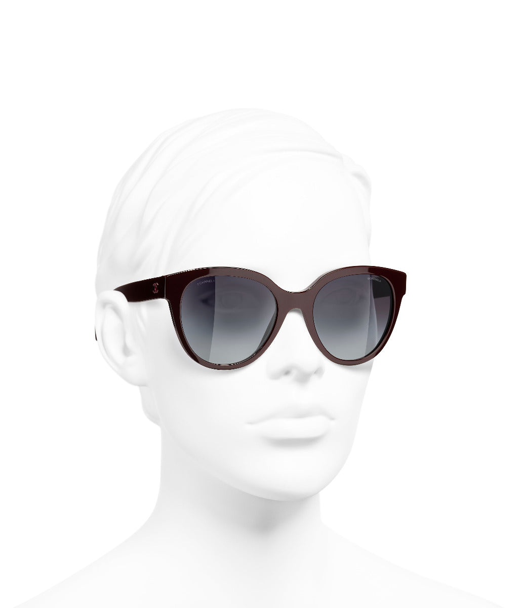 CHANEL Oval Sunglasses CH5420B Black at John Lewis  Partners