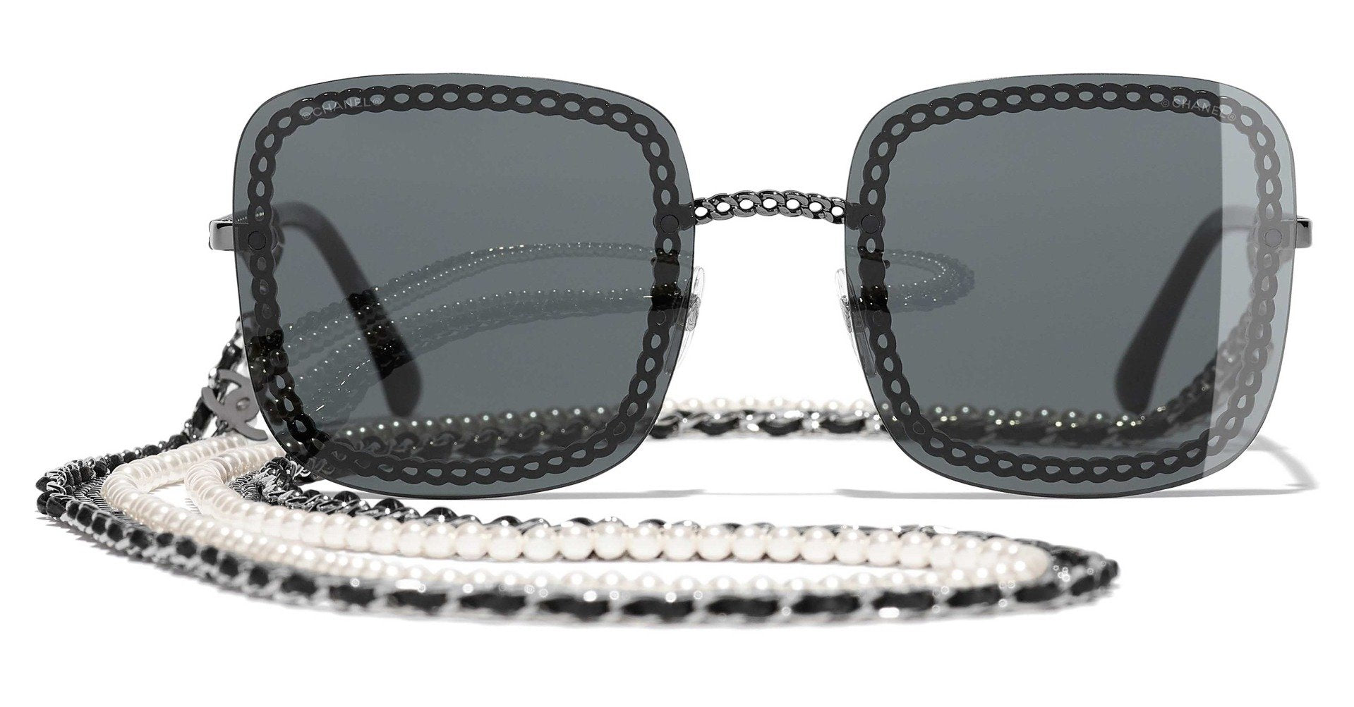 CHANEL Round Pearl Sunglasses 4247-H Pink 477634