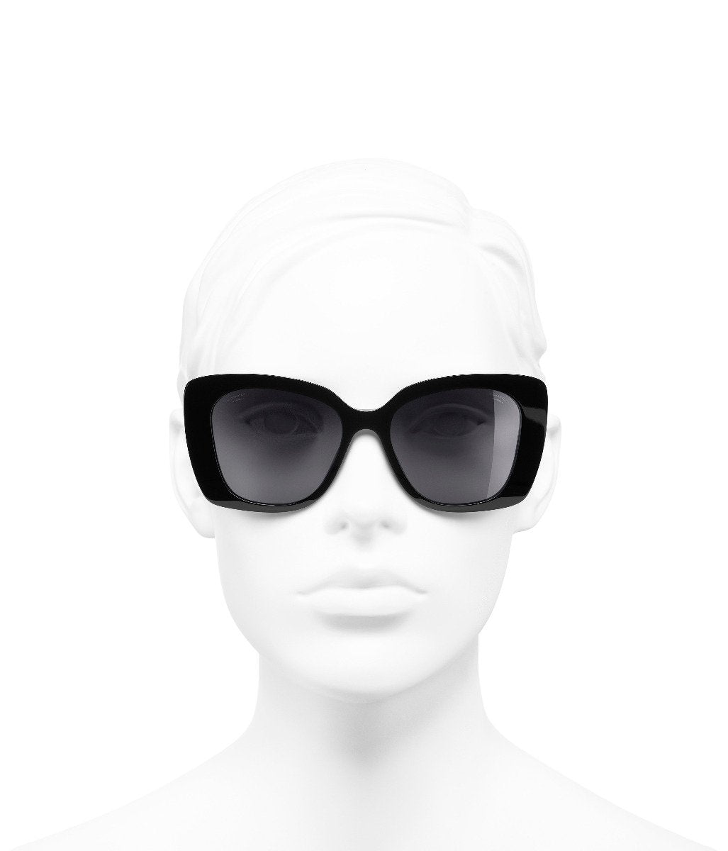 SQUARE CHANEL SUNGLASSES 5422-B SUNGLASSES BLACK LOGO LETTERS Plastic  ref.721636 - Joli Closet