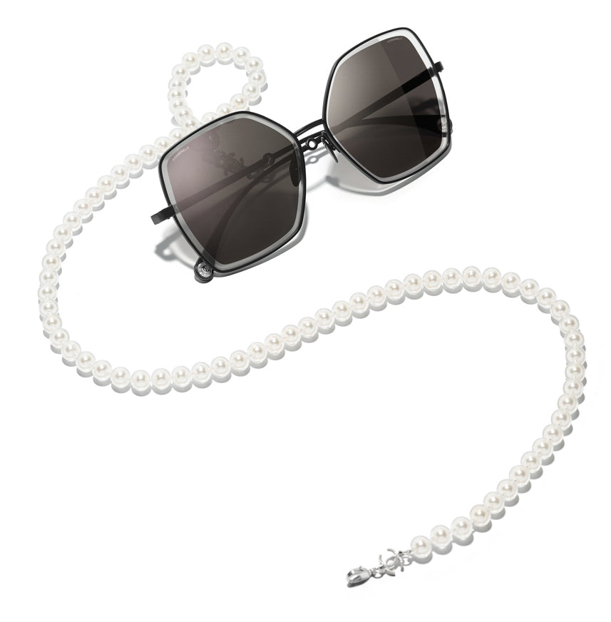CHANEL 4262 Butterfly Metal, Resin & Glass Pearls Sunglasses
