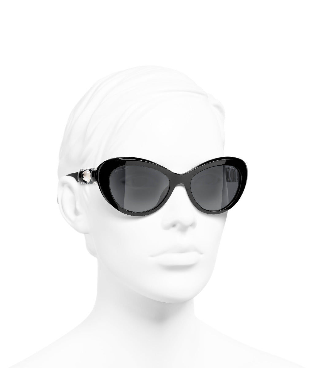 Chanel Cat Eye Sunglasses Pearls  Sunglasses Women Pearl Cat Eye - 54827  Sunglasses - Aliexpress