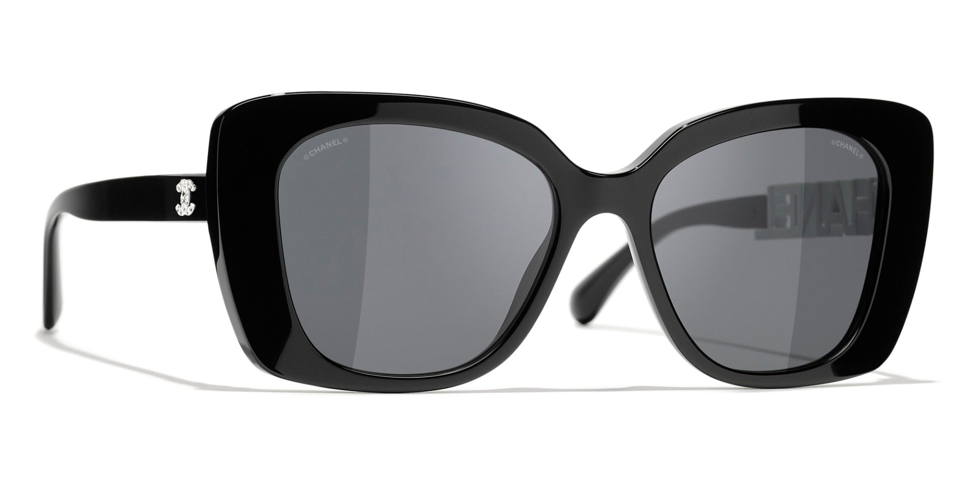Chanel, Black shield sunglasses - Unique Designer Pieces