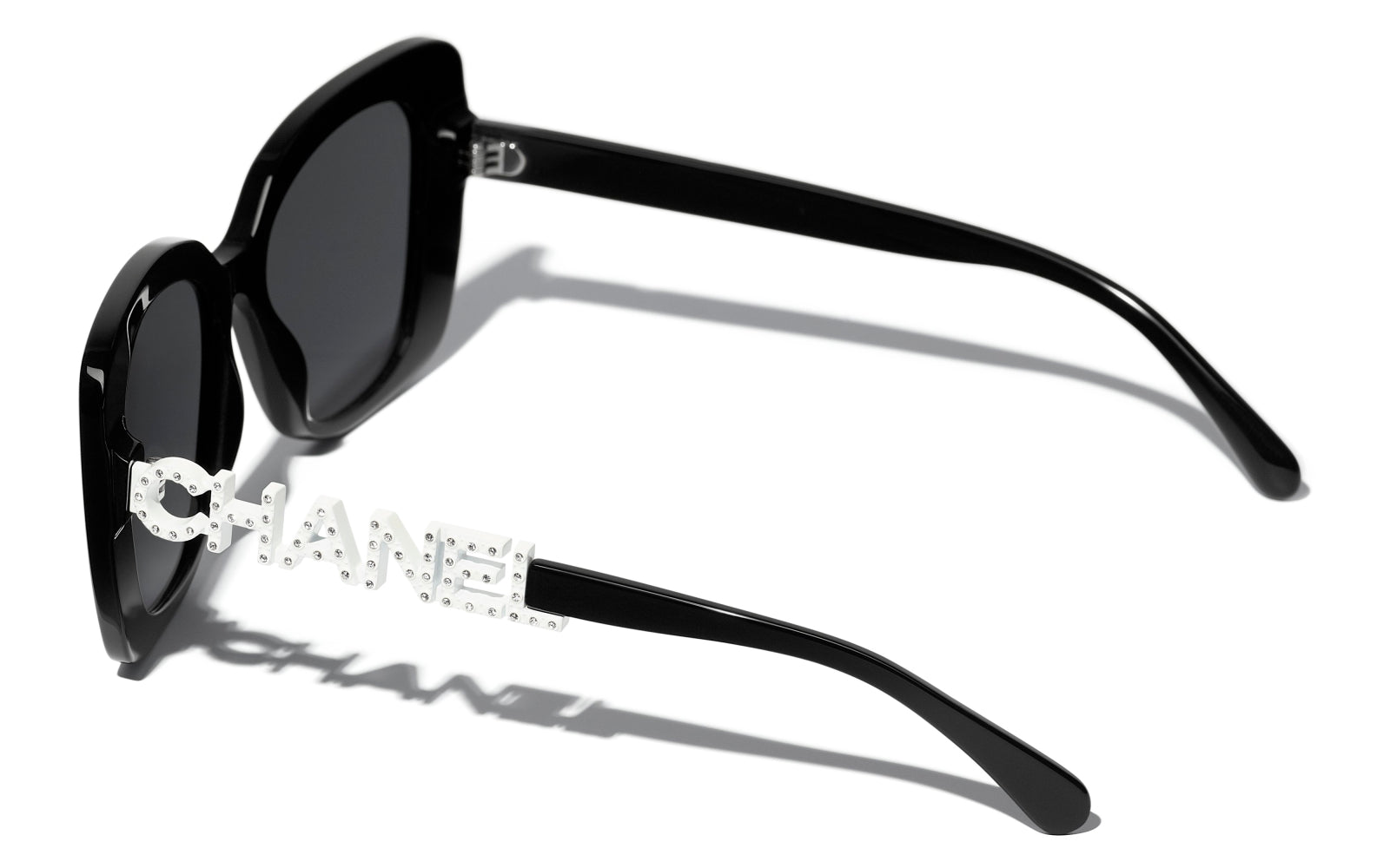 Authentic CHANEL Ladies Sunglasses 5098-B Swarovski Crystals 