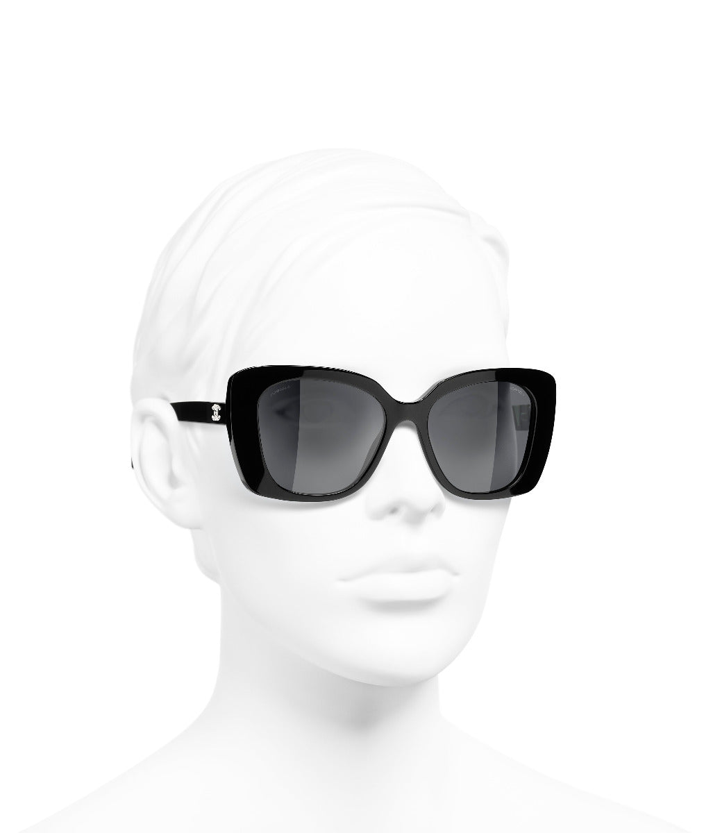 CHANEL 5422B Square Acetate & Strass Sunglasses