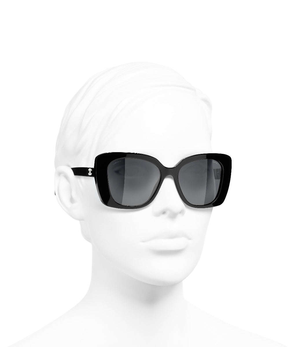 CHANEL 5422B Square Acetate & Strass Sunglasses | Fashion Eyewear US