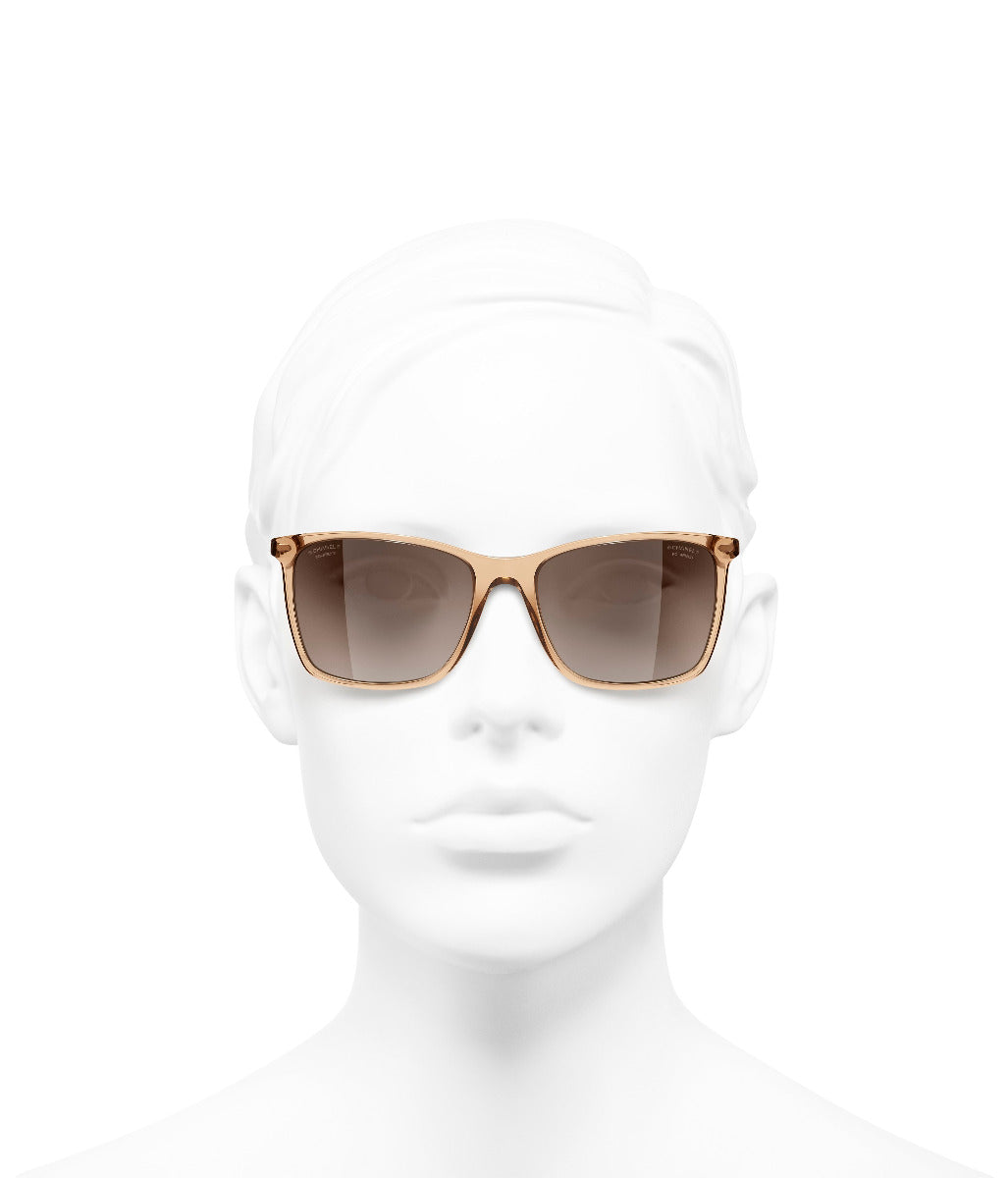 Chanel Sunglasses Khaki Acetate ref.544778