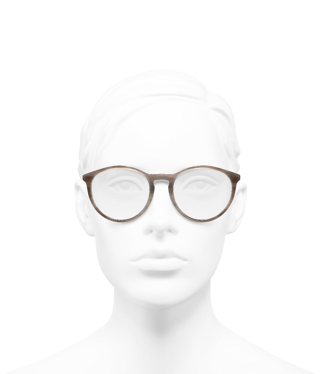Pre-owned Chanel Ch3413 Pantos-frame Acetate Optical Glasses In