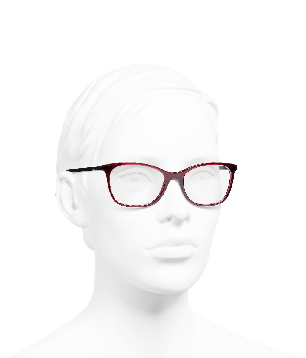 CHANEL 3414 Rectangle Acetate Glasses