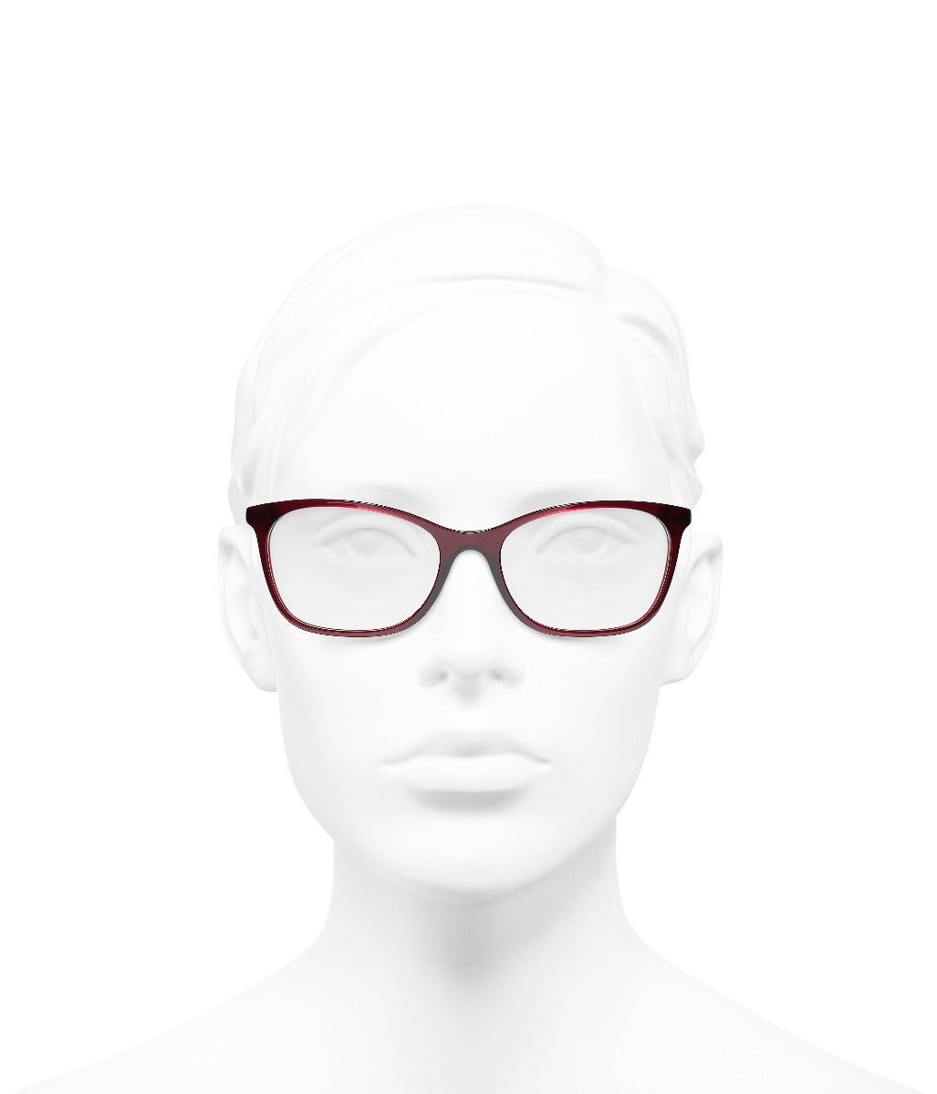 Chanel 3410-C714 Square Eyeglasses Optical Cateyes