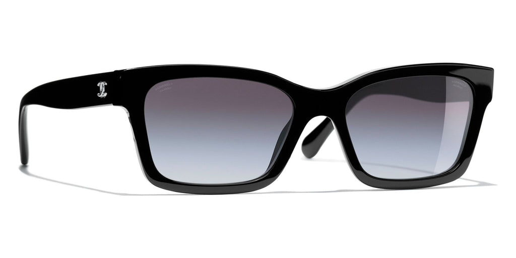 Chanel Black Acetate Square Frame Logo Polarized Sunglasses- 5417 - Yoogi's  Closet