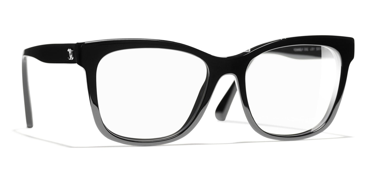 Chanel CH3282 Women's Black Frame Clear Lens Round Eyeglasses
