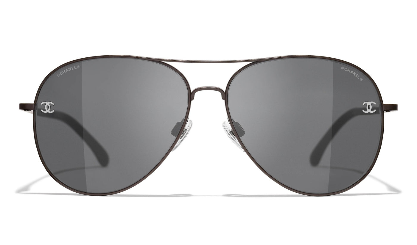 Aviator sunglasses Chanel Black in Metal - 31134233